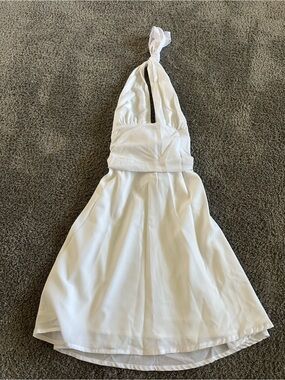 White Halter Cocktail Dress